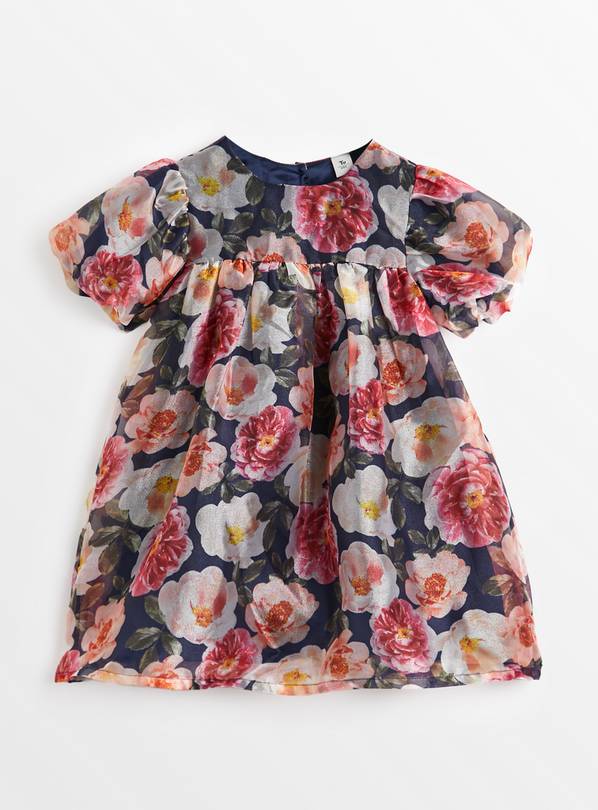 Floral Print Organza Party Dress 4-5 years